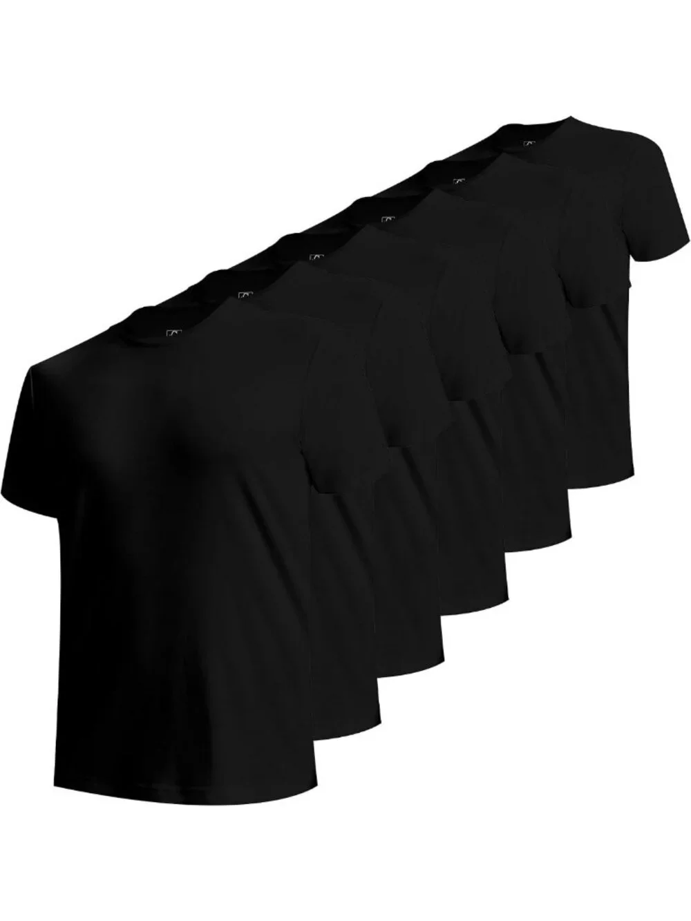 Men's Moisture-Wicking Crewneck Undershirts - 6 Pack Bamboo Cool T-Shirts